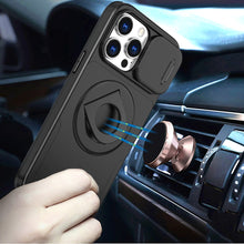 For iPhone 14 PRO MAX 6.7 in. Case Rotating Stand Magnetic Circle Lens Cover