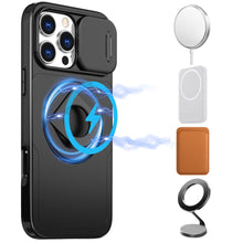 For iPhone 14 PRO MAX 6.7 in. Case Rotating Stand Magnetic Circle Lens Cover