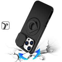 For iPhone 16 PRO MAX Case Full Protection Stand Magnetic Circle +Tempered Glass