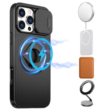 For iPhone 16 PRO MAX Case Full Protection Stand Magnetic Circle +Tempered Glass