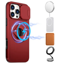 For iPhone 16 PRO MAX Case Full Protection Stand Magnetic Circle +Tempered Glass