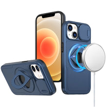 For iPhone 12/12 Pro Case Full Protection Stand Magnetic Circle + Tempered Glass