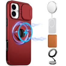 For iPhone 17 Case Full Protection w/ 360 Stand Magnetic Circle + Tempered Glass