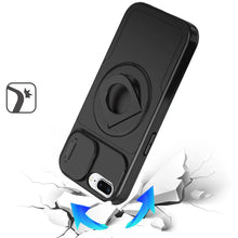 For iPhone 8 Plus/7 Plus Case Protection Stand Magnetic Circle + Tempered Glass