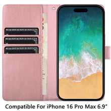 For iPhone 16 PRO MAX Case Detacheable Magnetic Circle Wallet + Tempered Glass