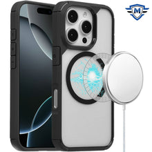 For iPhone 16 Pro 6.3in Case Magnetic Circle Premium Protection + Tempered Glass