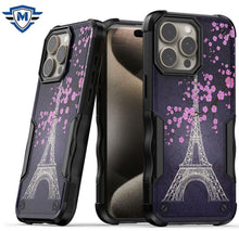 For iPhone 15 PRO Case Ergonomic Grip Print Design Shockproof + 2 Tempered Glass