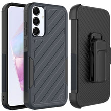 For Samsung A36 Case Heavy-Duty Holster Combo Lined Phone Cover + Tempered Glass