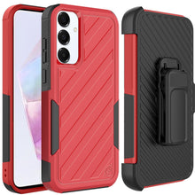 For Samsung A36 Case Heavy-Duty Holster Combo Lined Phone Cover + Tempered Glass