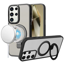 For Samsung Galaxy S24+ Plus Case Metal Ring Stand Magnetic Charging Phone Cover