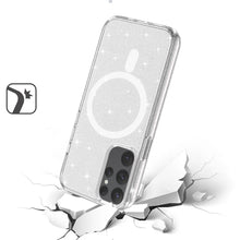 For Samsung Galaxy S24+ Plus Case Glitter Translucent Magnetic Charging Cover