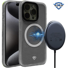 For iPhone 15 PRO Case Magnetic Charging Translucent Cover + 2 Tempered Glass