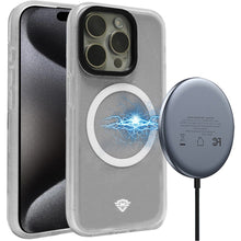 For iPhone 15 PLUS Case Magnetic Charging Translucent Cover + 2 Tempered Glass