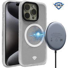 For iPhone 15 PLUS Case Magnetic Charging Translucent Cover + 2 Tempered Glass