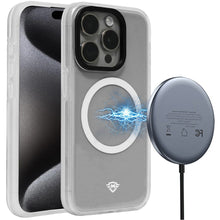 For iPhone 15 PLUS Case Magnetic Charging Translucent Cover + 2 Tempered Glass