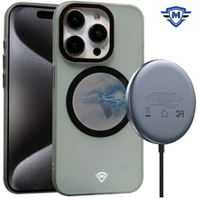 For iPhone 15 PLUS Case Magnetic Charging Frosted Hybrid Cover +2 Tempered Glass