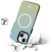 For iPhone 15 PRO Case Magnetic Charging Gradient Color Cover + 2 Tempered Glass