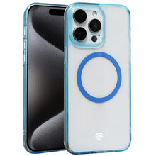 For iPhone 15 PRO Case Magnetic Charging Translucent Border + 2 Tempered Glass