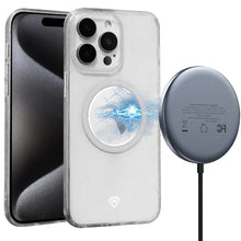 For iPhone 15 PRO Case Magnetic Charging Translucent Border + 2 Tempered Glass