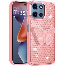 For Moto G 2025/2026/G Play 2026 Case Butterfly Bling Grip Stand +Tempered Glass