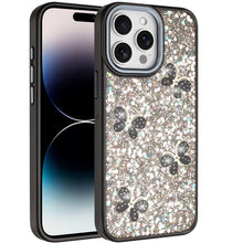 For iPhone 14 PRO MAX 6.7 in.Case Full Glitter Flakes with Cute Butterflies