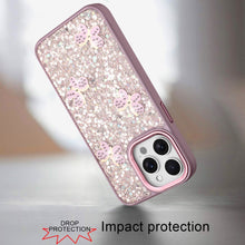 For iPhone 14 PRO MAX 6.7 in.Case Full Glitter Flakes with Cute Butterflies