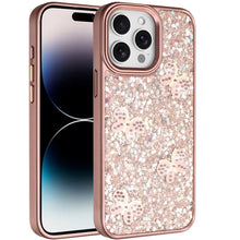 For iPhone 14 PRO MAX 6.7 in.Case Full Glitter Flakes with Cute Butterflies