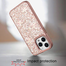 For iPhone 14 PRO MAX 6.7 in.Case Full Glitter Flakes with Cute Butterflies