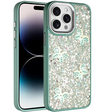 For iPhone 14 PRO MAX 6.7 in.Case Full Glitter Flakes with Cute Butterflies