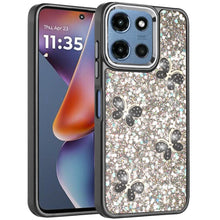 For Moto G 2025/2026/G Play 2026 Case Glitter with Butterflies + Tempered Glass