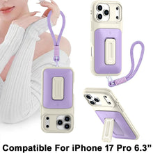 For iPhone 17 PRO Case 2x Card Holder with Kickstand and Strap + Tempered Glass
