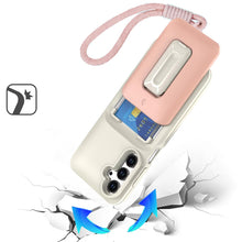 For Samsung A16 5G Case Card Holder with Kickstand and Strap + Tempered Glass