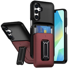 For Samsung A16 5G Case Card Holder with Kickstand and Strap + Tempered Glass