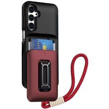 For Samsung A16 5G Case Card Holder with Kickstand and Strap + Tempered Glass