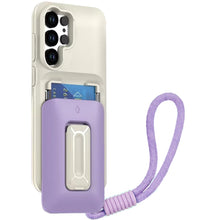 For Samsung S25 Ultra Case Card Holder with Kickstand and Strap + Tempered Glass