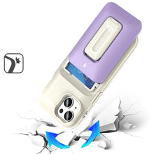 For iPhone 15 Case Thic Card Holder with Kickstand and Strap + 2 Tempered Glass