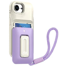 For iPhone 16e Case Card Holder Cover with Kickstand and Strap + Tempered Glass