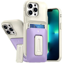 For iPhone 13 Pro Max Case Thick Card Holder Cover with Kickstand and Hand Strap