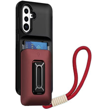 For Samsung S25 FE Case Card Holder with Kickstand and Strap + Tempered Glass
