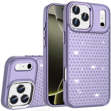 For iPhone 17 PRO Case Bling Faux Crystals Chrome Plated Cover + Tempered Glass