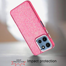 For Moto G 2025/2026/G Play 2026 Case Full Shimmer Crystal Bling +Tempered Glass