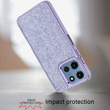 For Moto G 2025/2026/G Play 2026 Case Full Shimmer Crystal Bling +Tempered Glass