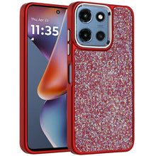 For Moto G 2025/2026/G Play 2026 Case Full Shimmer Crystal Bling +Tempered Glass