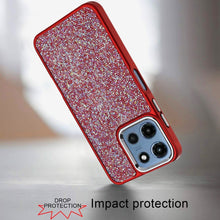 For Moto G 2025/2026/G Play 2026 Case Full Shimmer Crystal Bling +Tempered Glass