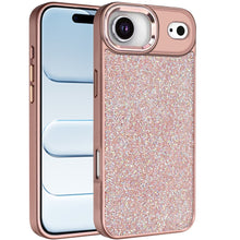 For iPhone Air Case Full Crystal Bling with Metallic Buttons + Tempered Glass