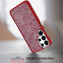 For Samsung S26 Ultra Case Full Crystal Bling Metallic Buttons + Tempered Glass