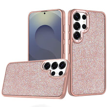 For Samsung S26 Ultra Case Full Crystal Bling Metallic Buttons + Tempered Glass