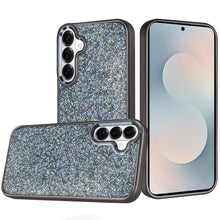 For Samsung S26 6.3" Case Full Crystal Bling Metallic Buttons + Tempered Glass