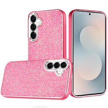 For Samsung S26 6.3" Case Full Crystal Bling Metallic Buttons + Tempered Glass
