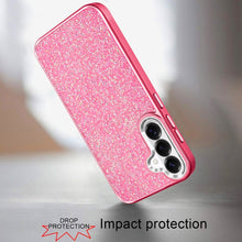 For Samsung S26 6.3" Case Full Crystal Bling Metallic Buttons + Tempered Glass